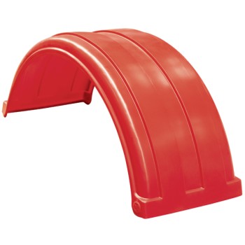 Dynaplas Super Single Plastic Mudguard - 470mm Wide - Red